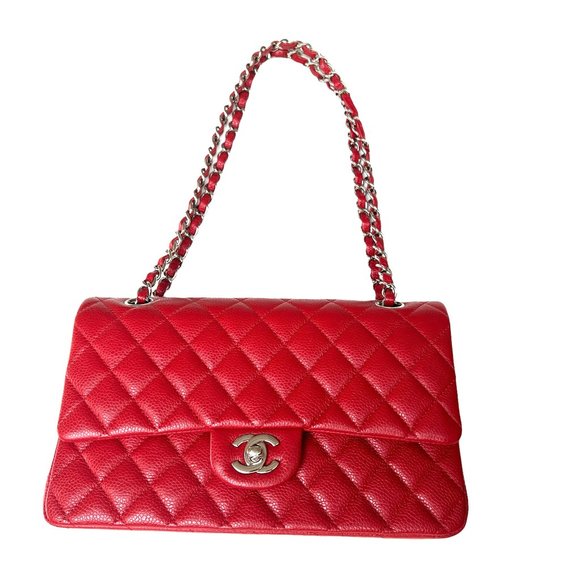 CHANEL Handbags - Chanel Red Double Flap Bag